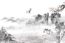 산수화, 동양화, 먹그림디자인, 수묵화일러스트, 동양화일러스트, 사진,이미지,일러스트,캘리그라피 - see862작가 크라우드픽 - 저작권 걱정... 