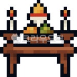 추석, 명절, 픽셀, 픽셀아트, 한가위, 사진,이미지,일러스트,캘리그라피 - Nfun0141작가 크라우드픽 - 저작권 걱정 없는 상업용 이미지