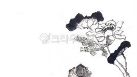 연꽃, 물고기, 수묵화, 문인화, 동양화, 사진,이미지,일러스트,캘리그라피 - 童夏 여름아이작가 크라우드픽 - 저작권 걱정 없는 상업용 이미지