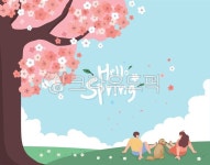봄, 하늘, 꽃, 현수막, 자연, 사진,이미지,일러스트,캘리그라피 - 메워니작가 크라우드픽 - 저작권 걱정 없는 상업용 이미지