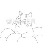 선화, 라인드로잉, 채색도안, 컬러링도안, 고양이, 사진,이미지,일러스트,캘리그라피 - phpeace3작가 크라우드픽 - 저작권 걱정 없는 상업용... 