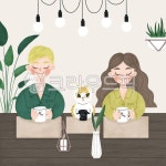 일러스트, 귀여운일러스트, 감성적인일러스트, 따뜻한일러스트, 감성, 사진,이미지,일러스트,캘리그라피 - MIZOOM작가 크라우드픽 - 저작권 걱정... 