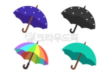 우산, 비오는날, 양산, 무지개우산, 도트무늬, 사진,이미지,일러스트,캘리그라피 - new7draw작가 크라우드픽 - 저작권 걱정 없는 상업용 이미지