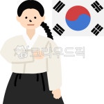 삼일절, 광복절, 태극기, 경례, 여자한복, 사진,이미지,일러스트,캘리그라피 - JDesign작가 크라우드픽 - 저작권 걱정 없는 상업용 이미지