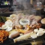 삼겹살, 철판삼겹살, 철판삼겹살구이, 삼겹살구이, 삼겹살모듬, 사진,이미지,일러스트,캘리그라피 - 아인슈페너작가 크라우드픽 - 저작권 걱정... 