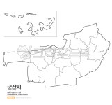 군산시, 군산, 지도, 백지도, 군산시행정구역, 사진,이미지,일러스트,캘리그라피 - 웃음마법작가 크라우드픽 - 저작권 걱정 없는 상업용 이미지
