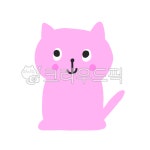 고양이, 야옹, 일러스트, 핑크, 분홍, 사진,이미지,일러스트,캘리그라피 - 꽈광이작가 크라우드픽 - 저작권 걱정 없는 상업용 이미지