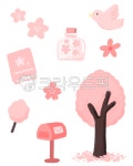 벚꽃, 손그림, 일러스트, 봄, 나무, 사진,이미지,일러스트,캘리그라피 - 쉬운작가 크라우드픽 - 저작권 걱정 없는 상업용 이미지