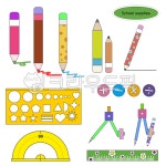 학용품, 각도기, 색연필, 자, 연필, 사진,이미지,일러스트,캘리그라피 - YWDESIGN작가 크라우드픽 - 저작권 걱정 없는 상업용 이미지