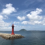 바다, 제주도, 빨간등대, 구름, 바다위, 사진,이미지,일러스트,캘리그라피 - Nmin5139작가 크라우드픽 - 저작권 걱정 없는 상업용 이미지