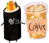 김밥, 커피, 김밥카페, 라떼, 김밥집, 사진,이미지,일러스트,캘리그라피 - 핑꾸미작가 크라우드픽 - 저작권 걱정 없는 상업용 이미지