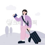 여행, travel, 여권, 캐리어, 사람일러스트, 사진,이미지,일러스트,캘리그라피 - medor작가 크라우드픽 - 저작권 걱정 없는 상업용 이미지