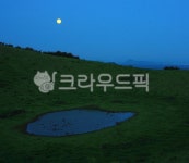 제주, 오름, 보름달, 달, 새벽, 사진,이미지,일러스트,캘리그라피 - 스까르빠작가 크라우드픽 - 저작권 걱정 없는 상업용 이미지