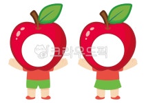 사과, 합성도안, 합성, 어린이집, 어린이, 사진,이미지,일러스트,캘리그라피 - 소미쌤작가 크라우드픽 - 저작권 걱정 없는 상업용 이미지