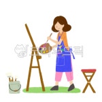 화가, 화가일러스트, 예술가, 그림그리는사람, 이젤, 사진,이미지,일러스트,캘리그라피 - 52saseyou작가 크라우드픽 - 저작권 걱정 없는 상업용... 