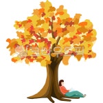 가을나무, 단풍나무, 독서, 독서의계절, 나무아래독서, 사진,이미지,일러스트,캘리그라피 - lins작가 크라우드픽 - 저작권 걱정 없는 상업용 이미지