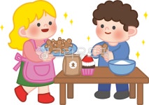 쿠키만들기, 요리놀이, 쿠킹놀이, 요리교실, 교실, 사진,이미지,일러스트,캘리그라피 - 분이작가 크라우드픽 - 저작권 걱정 없는 상업용 이미지