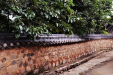 담장, 토석담, 감나무, 시골풍경, 고향정취, 사진,이미지,일러스트,캘리그라피 - 때까치작가 크라우드픽 - 저작권 걱정 없는 상업용 이미지