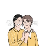 모녀, 할머니, 아줌마, 딸, 엄마, 사진,이미지,일러스트,캘리그라피 - kamillust작가 크라우드픽 - 저작권 걱정 없는 상업용 이미지
