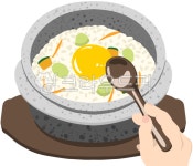 돌솥밥, 쌀밥, 계란, 채소, 건강식, 사진,이미지,일러스트,캘리그라피 - JDesign작가 크라우드픽 - 저작권 걱정 없는 상업용 이미지