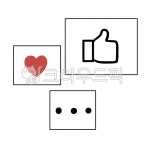 좋아요, 하트, 줄임말, 귀여운, 아이콘, 사진,이미지,일러스트,캘리그라피 - 코지코아작가 크라우드픽 - 저작권 걱정 없는 상업용 이미지