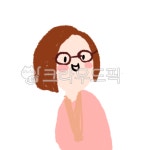 여자캐릭터, 선생님, 단발, 단발머리, 안경, 사진,이미지,일러스트,캘리그라피 - 그림그리는작가 크라우드픽 - 저작권 걱정 없는 상업용 이미지