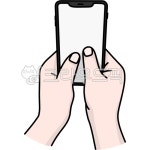 손, 핸드폰, 손그림, 문자보내는손, 핸드폰손, 사진,이미지,일러스트,캘리그라피 - 꾸수작가 크라우드픽 - 저작권 걱정 없는 상업용 이미지