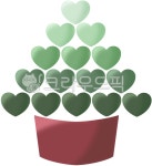 나무일러스트, 나뭇잎, 초록색하트, 하트일러스트, 토퍼장식, 사진,이미지,일러스트,캘리그라피 - kym3520작가 크라우드픽 - 저작권 걱정 없는... 