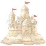 모래, 모래성, 성, 깃발, 조각, 사진,이미지,일러스트,캘리그라피 - moka cream작가 크라우드픽 - 저작권 걱정 없는 상업용 이미지