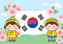 태극기, 무궁화, 무궁화꽃, 무궁화일러스트, 유치원일러스트, 사진,이미지,일러스트,캘리그라피 - 미술샘작가 크라우드픽 - 저작권 걱정 없는... 