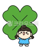 clover, 아이, 어린이, 행운, 클로버, 사진,이미지,일러스트,캘리그라피 - 쟈근티콘작가 크라우드픽 - 저작권 걱정 없는 상업용 이미지