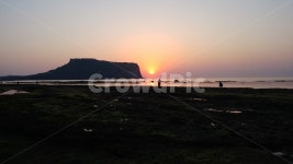제주도, 성산일출봉, 일출, 새벽녘, 광치기해변, 사진,이미지,일러스트,캘리그라피 - 맑은시아작가 크라우드픽 - 저작권 걱정 없는 상업용 이미지