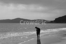바다, 해운대, 육아, 흑백, 가족 사진, 이미지 - sungmaier작가 가장 한국적인 스톡 사진 - 크라우드픽