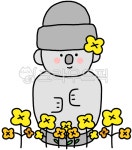 돌하르방, 돌하르방그림, 돌하르방일러스트, 돌하르방드로잉, 유채꽃, 사진,이미지,일러스트,캘리그라피 - 작은달작가 크라우드픽 - 저작권 걱정... 