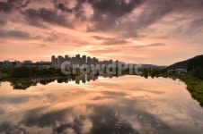 대전광역시, 도안신도시, 도시풍경, 가수원교, 노을, 사진,이미지,일러스트,캘리그라피 - 카페라떼작가 크라우드픽 - 저작권 걱정 없는 상업용 이미지