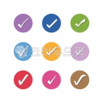 컬러풀, 동그라미, 체크, 확인, 기호, 사진,이미지,일러스트,캘리그라피 - green seed작가 크라우드픽 - 저작권 걱정 없는 상업용 이미지