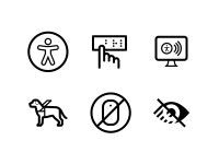 Accessibility Icons by Mark Caron on Dribbble Accessibility Icons