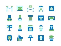Museum Icon Set by canva.com/p/deemakdaksina on Dribbble Museum Icon Set