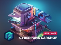Cyberpunk Car Shop Tutorial by Roman Klčo on Dribbble Cyberpunk Car Shop Tutorial