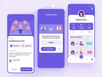 Quiz Details,  Invite Friends & Profile Screen by Illiyin Studio on Dribbble Quiz Details,  Invite Friends & Profile Screen