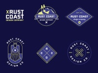 Rust Coast Badge Designs by Danielle Demme on Dribbble Rust Coast Badge Designs