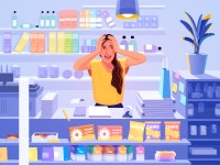       The illustration with the store owner before using simply by Tenney Tang on Dribbble   The illustration with the store... 