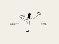 Selfieasana! by akkicha on Dribbble Selfieasana!