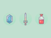 Zelda Icons by Travis Hall on Dribbble Zelda Icons