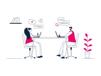 Working Together Illustration by Einat Bonshtein on Dribbble Working Together Illustration