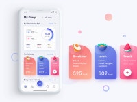 My Diary Page for Fitness App Interaction by Ngoc Dang on Dribbble My Diary Page for Fitness App Interaction
