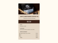 Coffee Receipt by CE on Dribbble Coffee Receipt