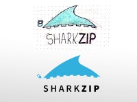 SHARKZIP - Logo by ryan. on Dribbble SHARKZIP - Logo