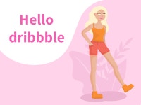 Hello dribbble! by Angela on Dribbble Hello dribbble!