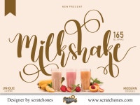 Milkshake | Script-Handwriting Font by Scratchones_creative on Dribbble Milkshake | Script-Handwriting Font